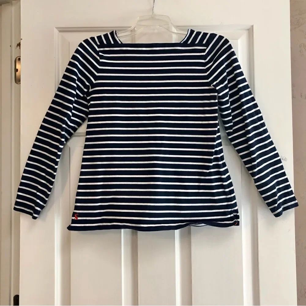 Joules Women’s Nautical Blouse with Square Neck line in size 4